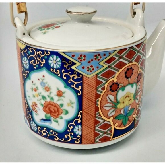 Miyako Imari Ware Hand Crafted PorcelainTea Pot - Signed - Picture 3 of 11